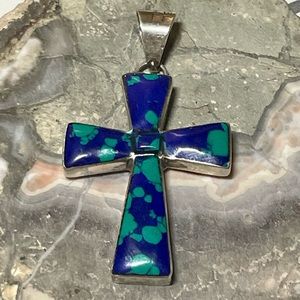 Malachite and azurite cross ***SOLD***